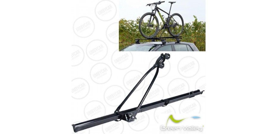 PORTABICI DA TETTO UNIVERSALE IN ACCIAIO CON DOPPIA MANOPOLA