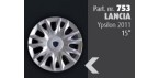 Borchia copri ruota per LANCIA Ypsilon 2011 misura 15"  Copricerchi Copriruota