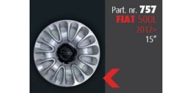 Borchia copri ruota per FIAT 500L 2012 -> misura 15"  Copricerchi Copriruota