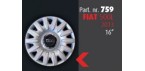 Borchia copri ruota per FIAT 500L 2013 -> misura 16"  Copricerchi Copriruota