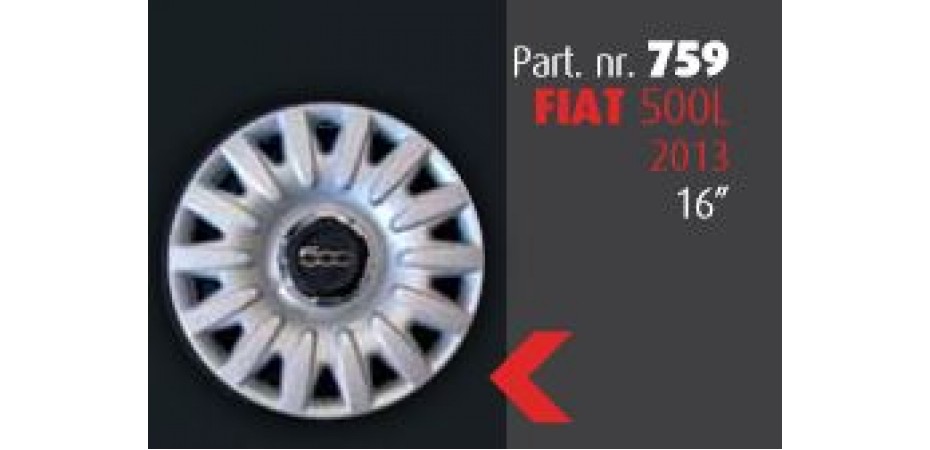 Borchia copri ruota per FIAT 500L 2013 -> misura 16 Copricerchi