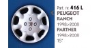 Borchia copri ruota per PEUGEOT RANCH-PARTNER misura 14"