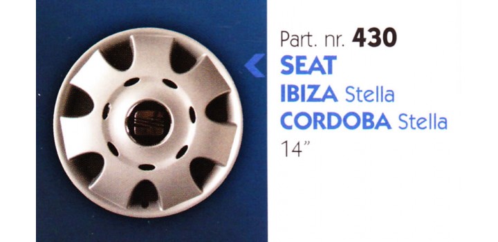 Borchia copri ruota per SEAT IBIZA-CORDOBA misura 14"