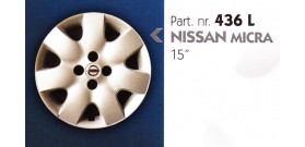 Borchia copri ruota per NISSAN MICRA misura 15"