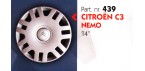 Borchia copri ruota per CITROEN C3-NEMO misura 14" Copricerchi Copriruota