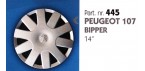 Borchia copri ruota per PEUGEOT 107-BIPPER misura 14"