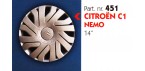 Borchia copri ruota per CITROEN C1-NEMO misura 14" Copricerchi Copriruota 