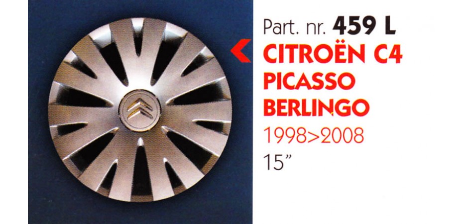 Citroen Berlingo Dal 2008 > Una Borchia Coppa Coppone Copri Cerchio 15 