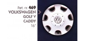 Borchia copri ruota per VOLKSWAGEN GOLF V-CADDY misura 16"