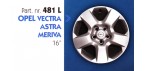 Borchia copri ruota per OPEL VECTRA-ASTRA-MERIVA misura 16"