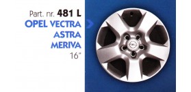 Borchia copri ruota per OPEL VECTRA-ASTRA-MERIVA misura 16"