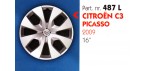 Borchia copri ruota per CITROEN C3-PICASSO misura 16" Copricerchi Copriruota