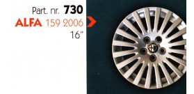 Borchia copri ruota per ALFA 159 misura 16" Copricerchi Copriruota