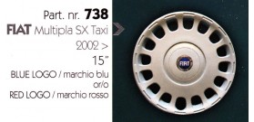 Borchia copri ruota per FIAT MULTIPLA misura 15"