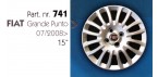 Borchia copri ruota per FIAT GRANDE PUNTO misura 15"