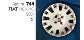 Borchia copri ruota per FIAT FIORINO 2007 misura 15"